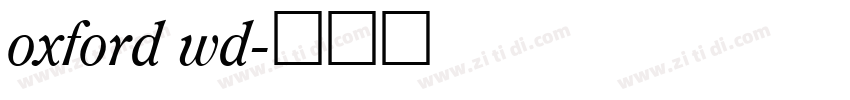 oxford wd字体转换